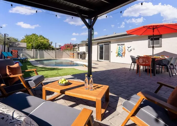 Chic With Backyard Oasis Pool Game Holiday home Phoenix
