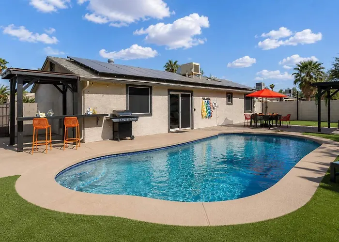 Chic With Backyard Oasis Pool Game Holiday home Phoenix